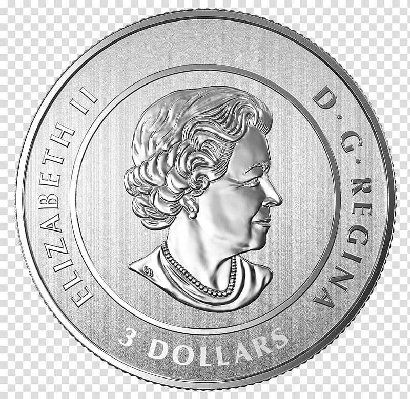 150th anniversary of Canada Dollar coin Silver, silver coin transparent background PNG clipart