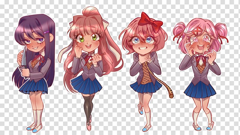 Doki Doki Literature Club! Chibi Mangaka Anime Art, Chibi