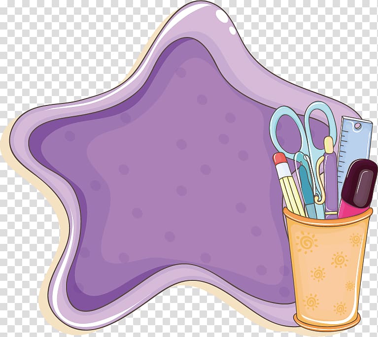 Cartoon, Cartoon school supplies material transparent background PNG clipart