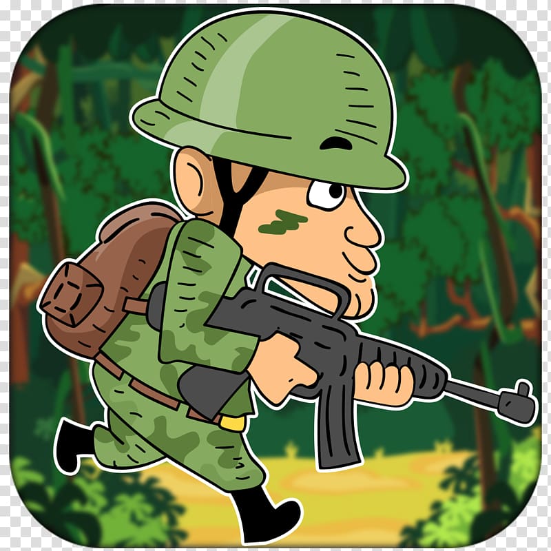 Cartoon Human behavior Green Character, mini militia transparent background PNG clipart