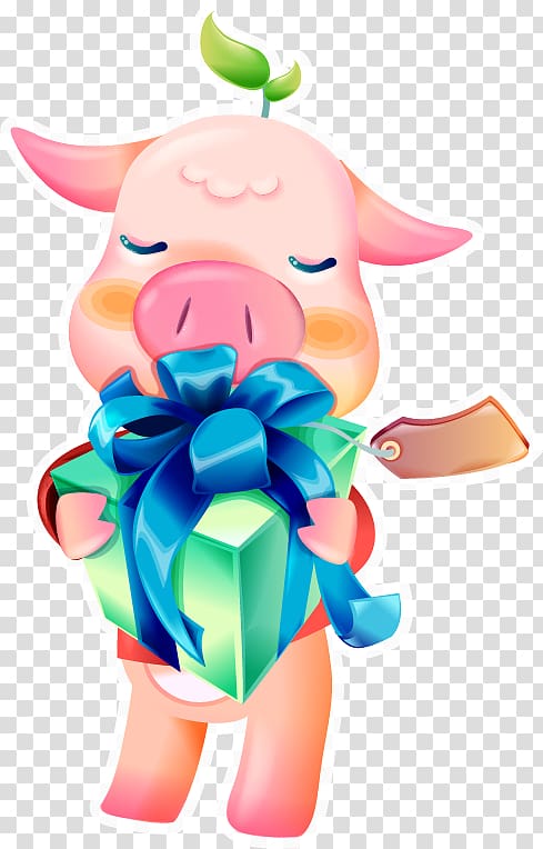 Gift Euclidean , Gift pig material transparent background PNG clipart