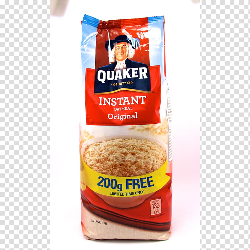 Quaker Instant Oatmeal Breakfast cereal Cream Vegetarian cuisine, oat transparent background PNG clipart