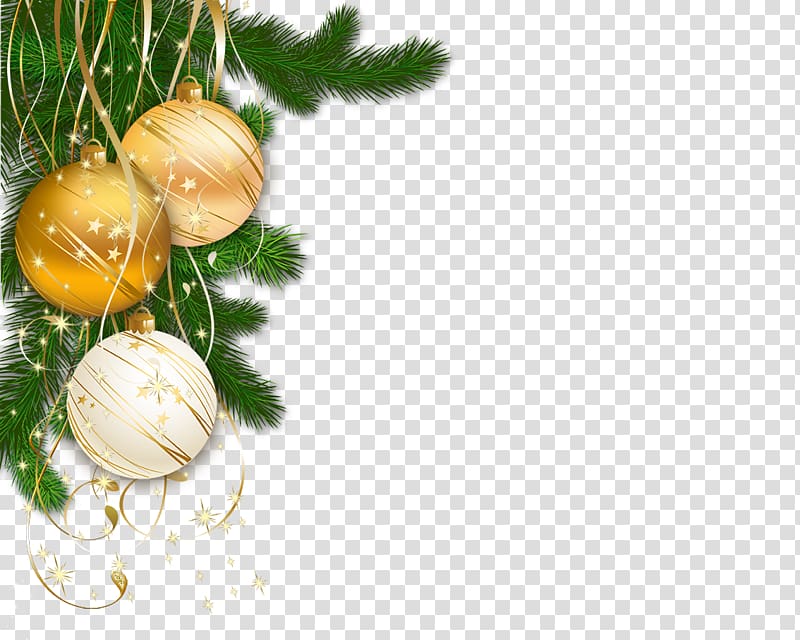 Santa Claus Christmas ornament New Year Christmas card, Christmas leaves transparent background PNG clipart