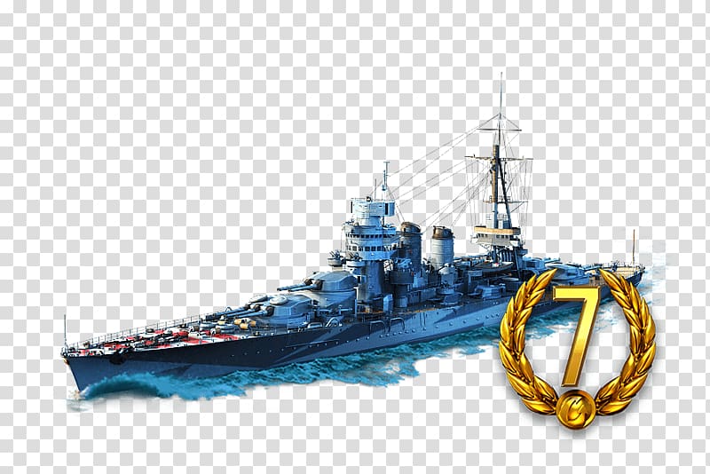 World of Warships Heavy cruiser Italian battleship Giulio Cesare Video Games, transparent background PNG clipart
