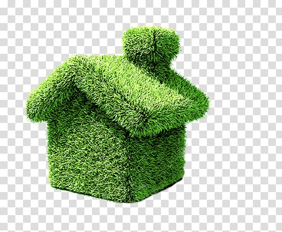 House Environmentally friendly Green home Building Natural environment, House On The Grass transparent background PNG clipart