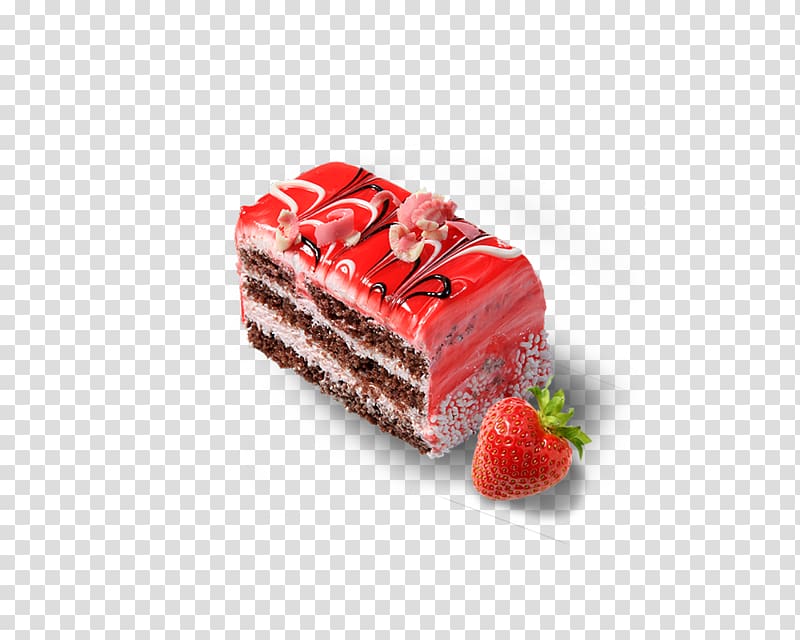 Petit four Black Forest gateau Ice cream Profiterole, Strawberry cake transparent background PNG clipart