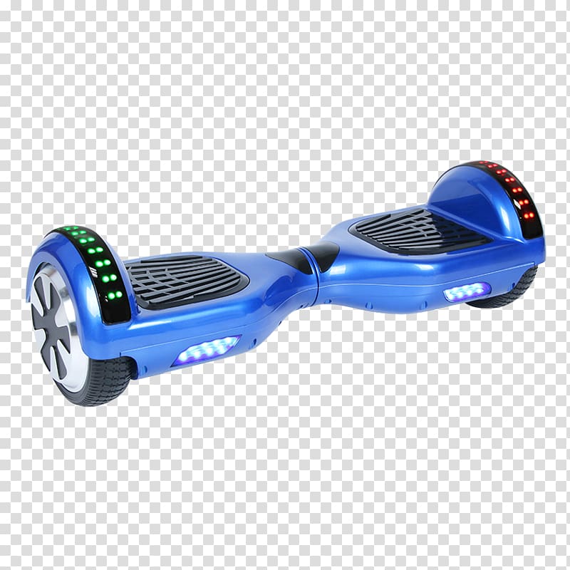 Self-balancing scooter Balance board Electric vehicle Car, blue flashlight transparent background PNG clipart