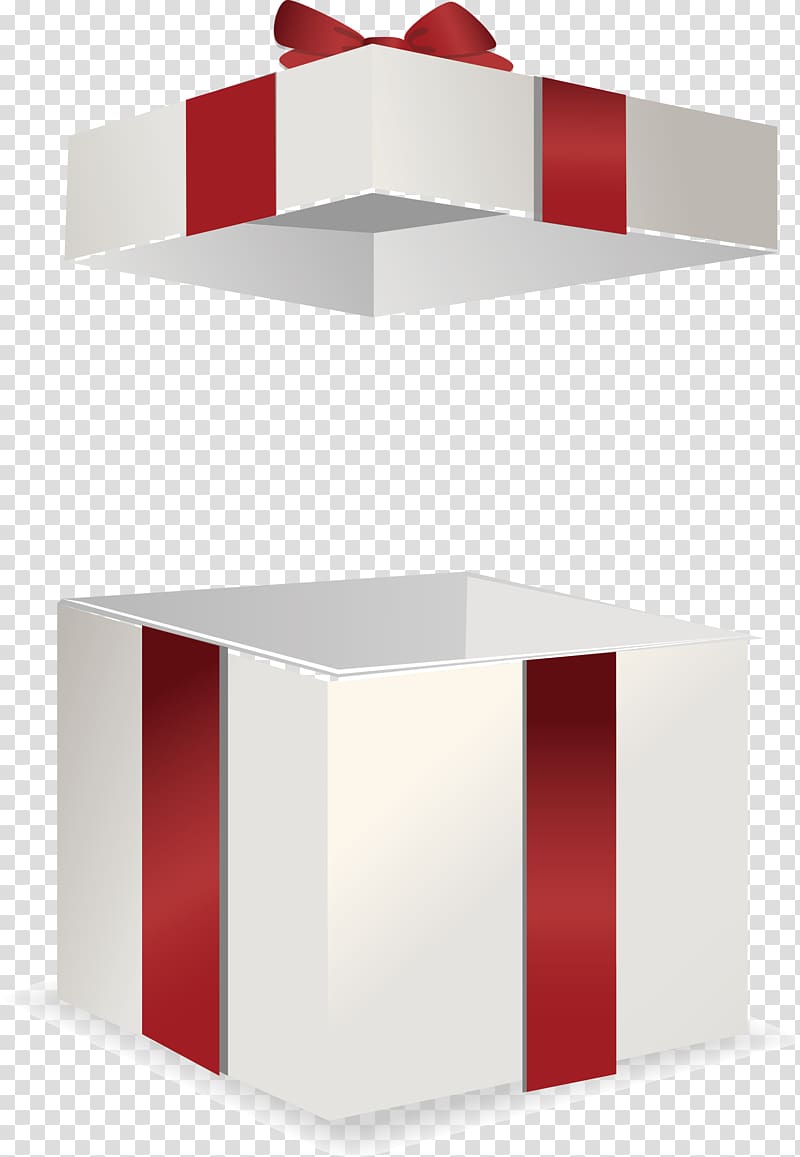 white and red opened gift box illustration, Gift Computer file, Open Gift transparent background PNG clipart