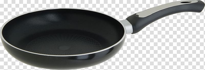 black non-stick frying pan, Frying Pan transparent background PNG clipart