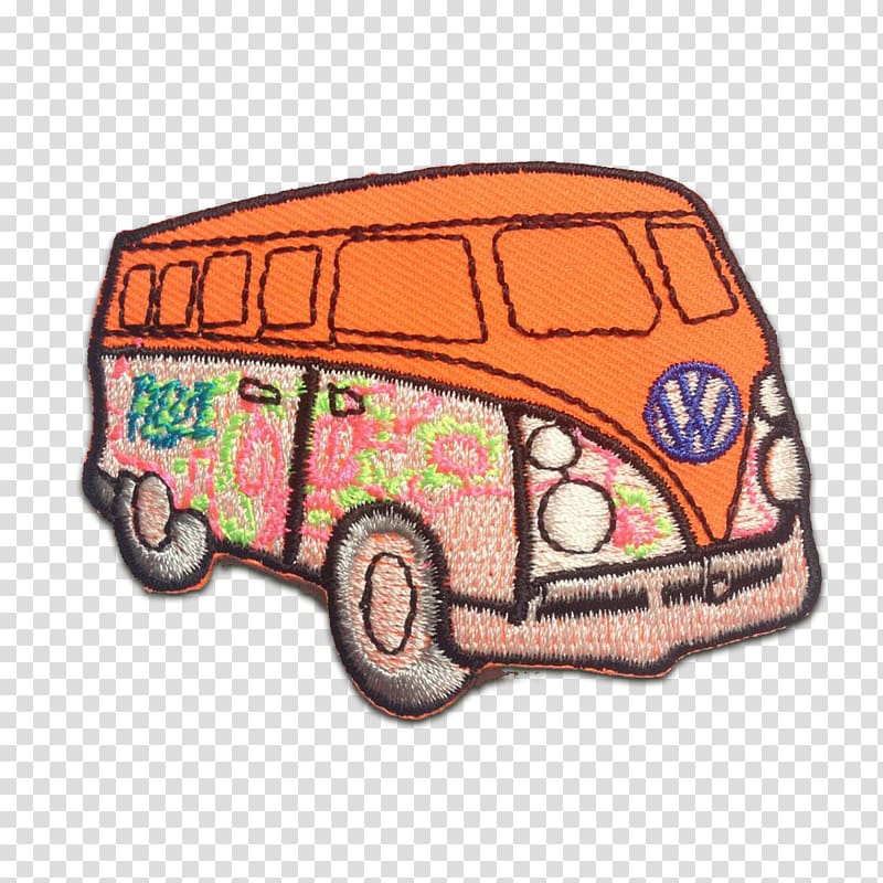 Bus Embroidered patch Car Motorcycle club Embroidery, hippie transparent background PNG clipart