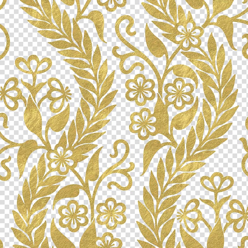 gold floral illustration, Gold Pattern, Golden wheat transparent background PNG clipart
