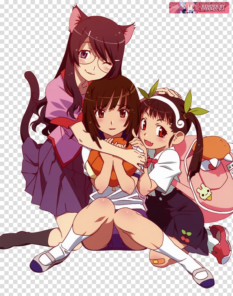 結物語 Nekomonogatari Monogatari Series Onimonogatari Anime, Anime transparent background PNG clipart