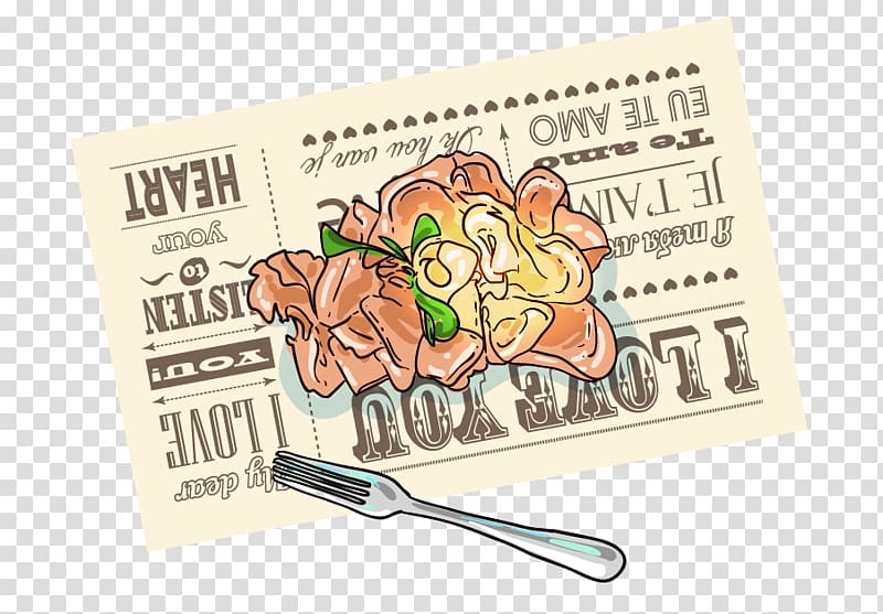 Text Cartoon Animal Illustration, Luncheon meat transparent background PNG clipart