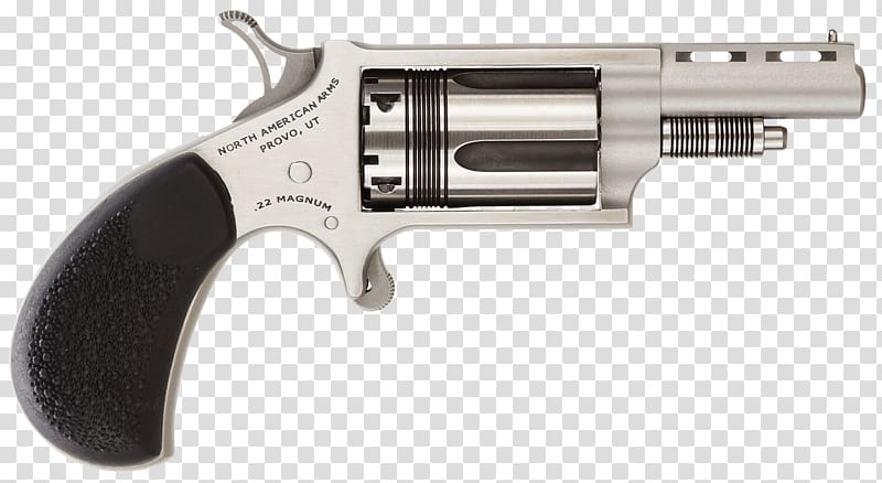 Revolver .22 Winchester Magnum Rimfire Firearm North American Arms .22 Long Rifle, weapon transparent background PNG clipart