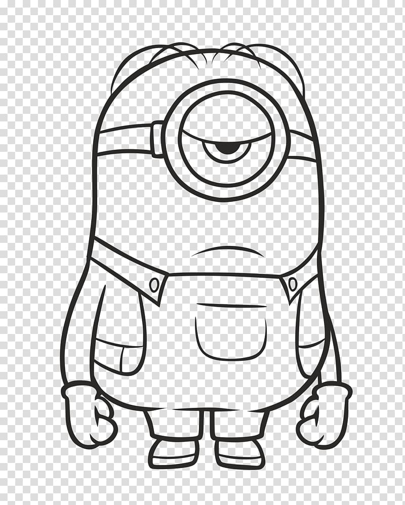 minion eye clipart black and white school