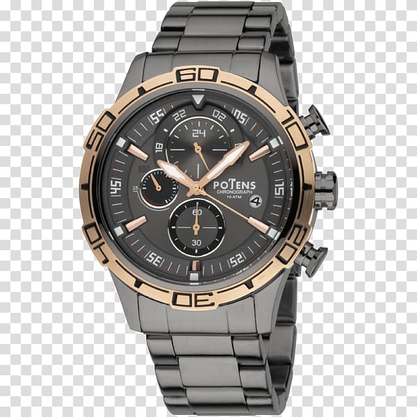 Watch Rolex Steel Clothing Accessories Chronograph, watch transparent background PNG clipart