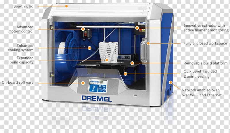 3D printing Dremel Printer Die grinder, printer transparent background PNG clipart