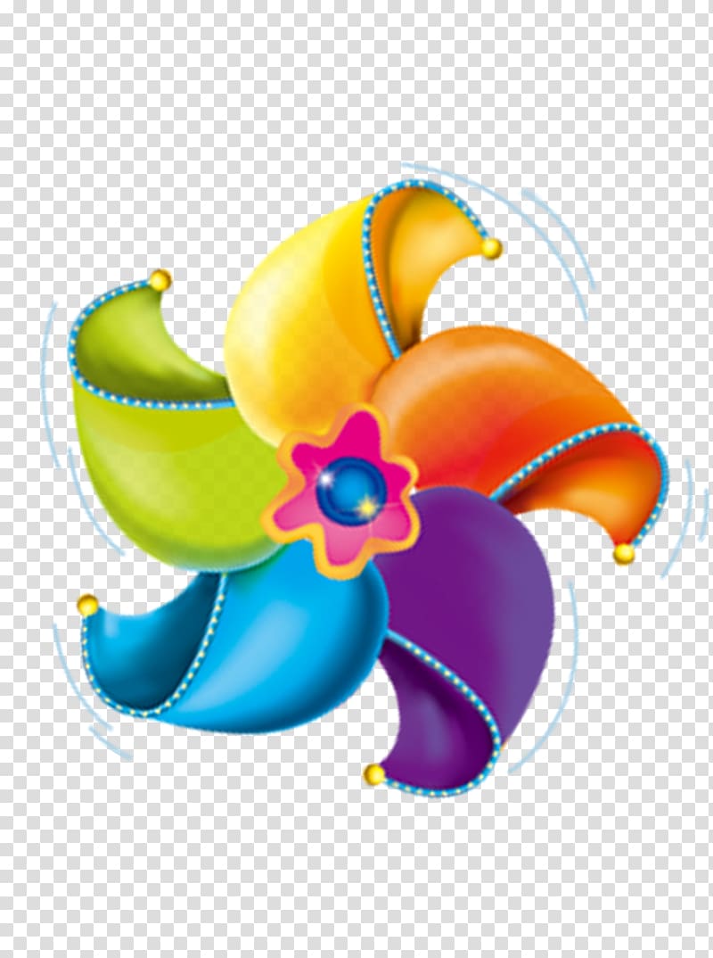 Windmill Wind turbine, Colorful windmill transparent background PNG clipart