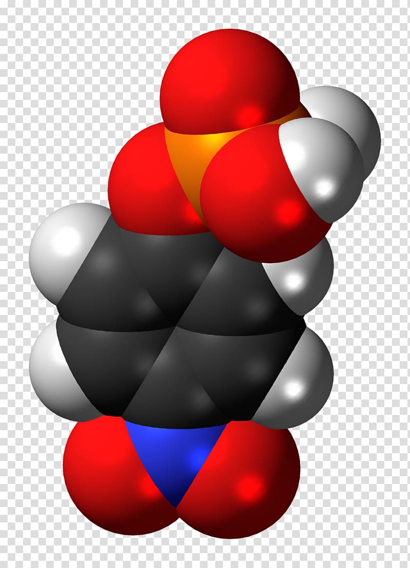 para-Nitrophenylphosphate Space-filling model 4-Nitrophenol Molecule Skeletal formula, others transparent background PNG clipart