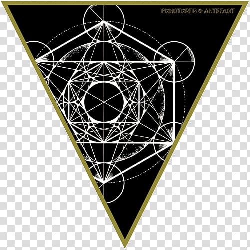 Triangle Sacred geometry Platonic solid Overlapping circles grid, geometric colorful shading transparent background PNG clipart