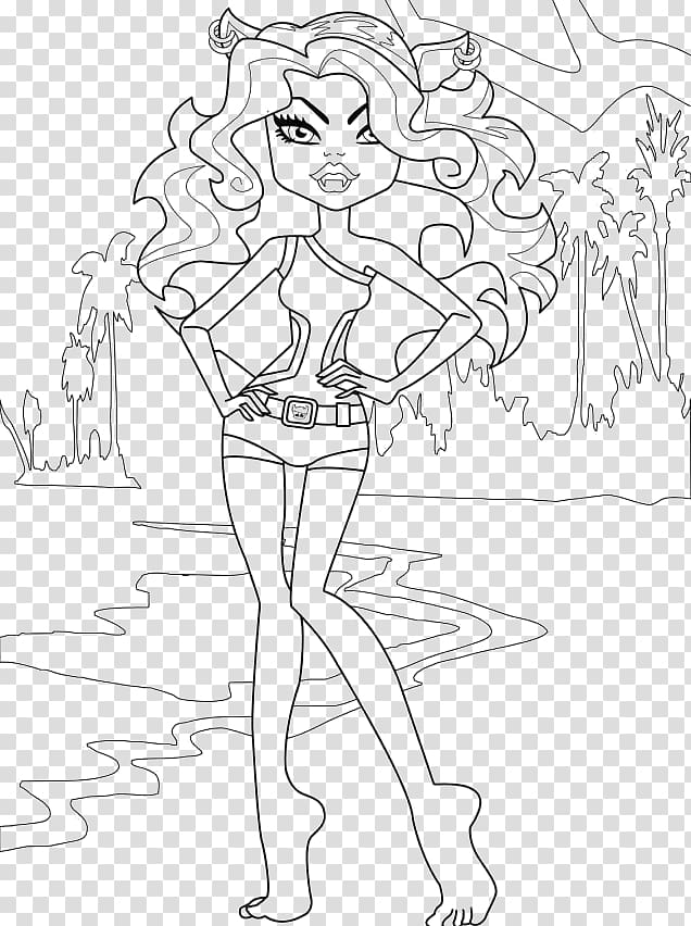 Colouring Pages Coloring book Monster High Clawdeen Wolf Doll Drawing Adult, Zentangle Wolf Coloring Pages transparent background PNG clipart