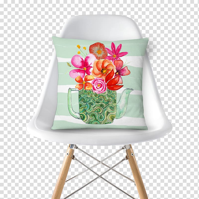 Art Cushion Drawing Throw Pillows Printmaking, flor aquarela transparent background PNG clipart