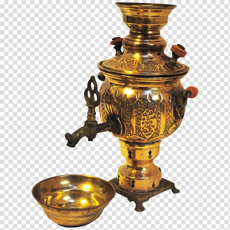 Teapot Samovar Furniture Brass, Brass transparent background PNG clipart