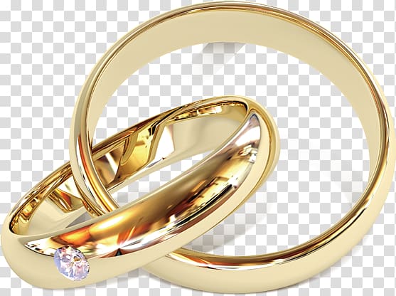 Golden wedding ring transparent background PNG clipart