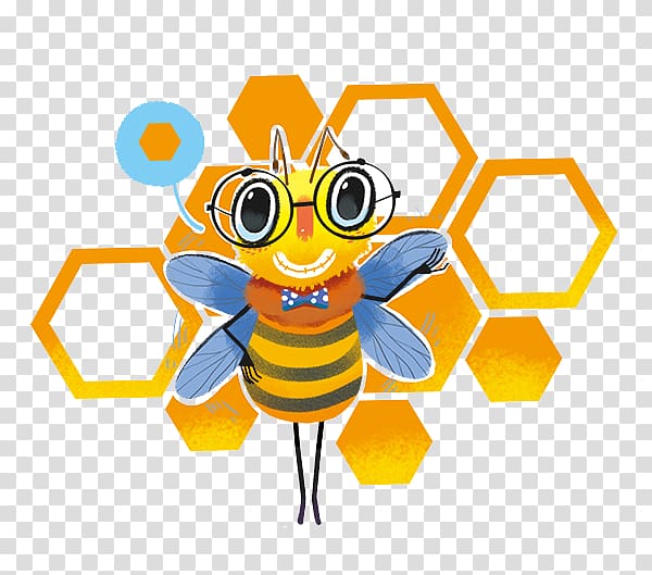 Honey bee Apidae Illustration, bee transparent background PNG clipart