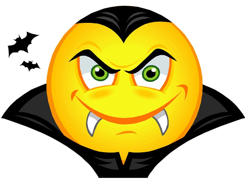 Count Dracula Vampire Smiley , Sleeping Smiley transparent background PNG clipart