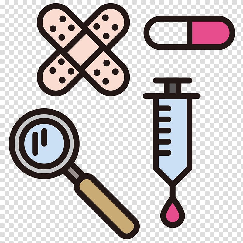 Euclidean Physician, cartoon medical syringe tablets transparent background PNG clipart