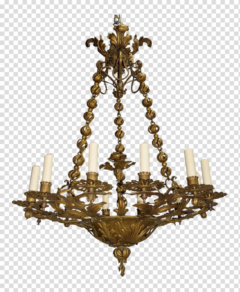 Chandelier Wrought iron Crystal Brass, european crystal chandeliers transparent background PNG clipart