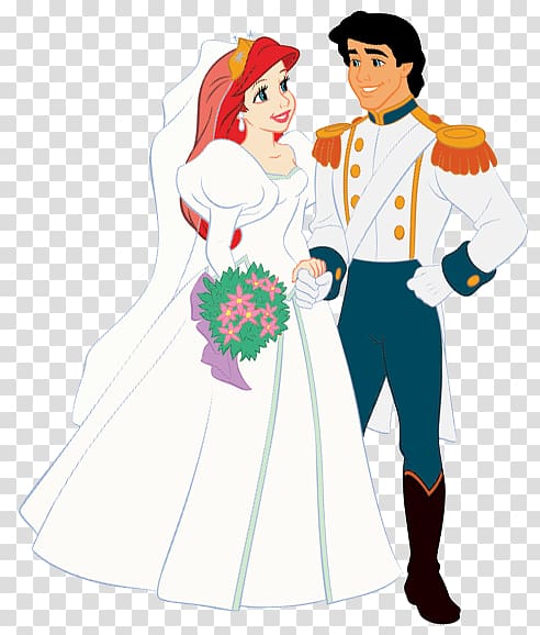 ariel in wedding dress