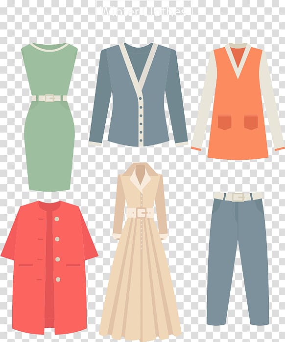 Clothing Dress, Fall and winter clothing transparent background PNG clipart