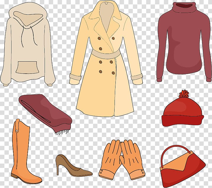 Winter clothing Burberry Sweater, Warm winter transparent background PNG clipart