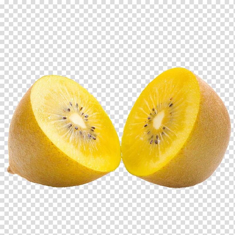 Actinidia chinensis Kiwifruit Actinidia deliciosa Food, Fresh yellow heart kiwi transparent background PNG clipart