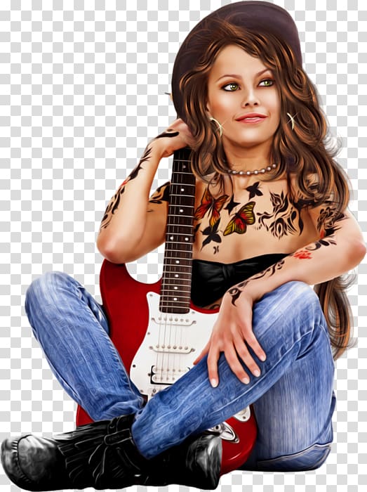 Angelique Boyer Electric guitar Woman Musician, electric guitar transparent background PNG clipart
