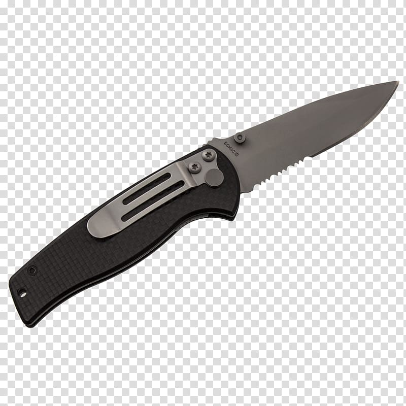 Utility Knives Hunting & Survival Knives Bowie knife Serrated blade, knife transparent background PNG clipart