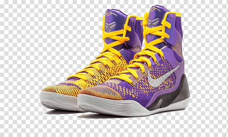 Shoe Sneakers Yellow Purple Violet, kobe bryant transparent background PNG clipart