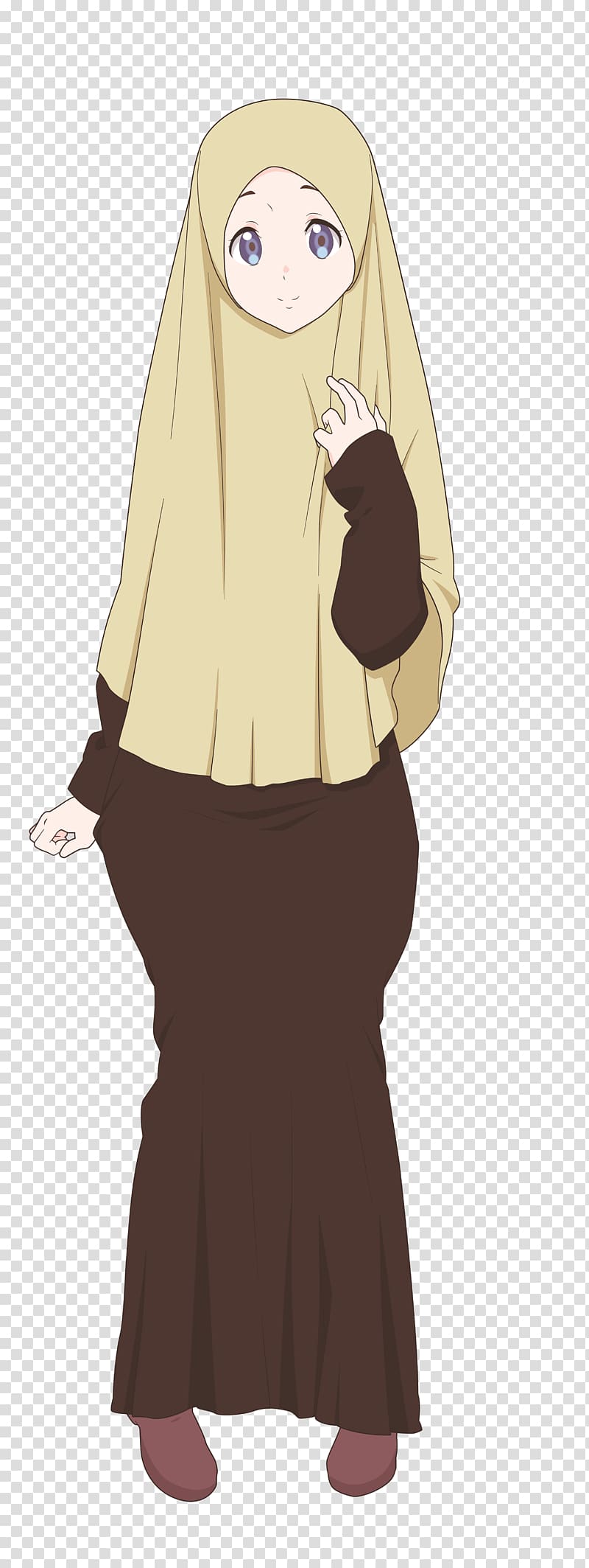 Anime Cartoon Female Woman Muslim, UMRAH transparent background PNG clipart