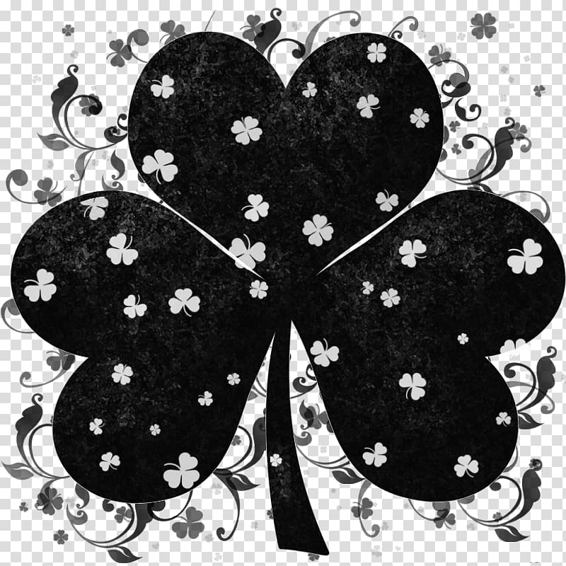 Butterfly Black and white Sunday, Black White Clover Point transparent background PNG clipart