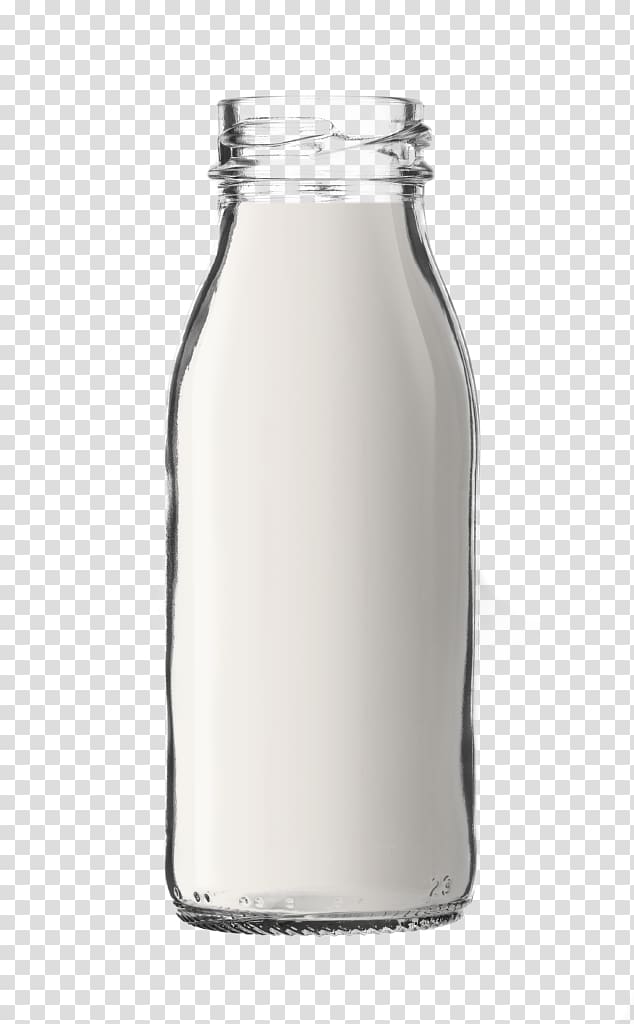 Milk bottle Ice cream Glass Water Bottles, milk transparent background PNG clipart