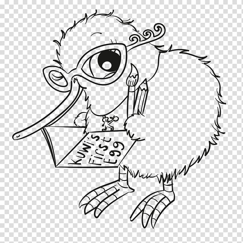 Drawing Visual arts Line art , new zealand kiwi bird transparent background PNG clipart