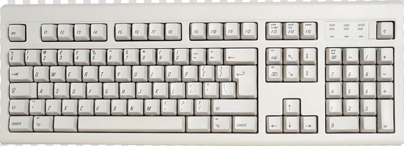 Computer keyboard Computer mouse Function key Keyboard layout Keyboard shortcut, White Keyboard transparent background PNG clipart