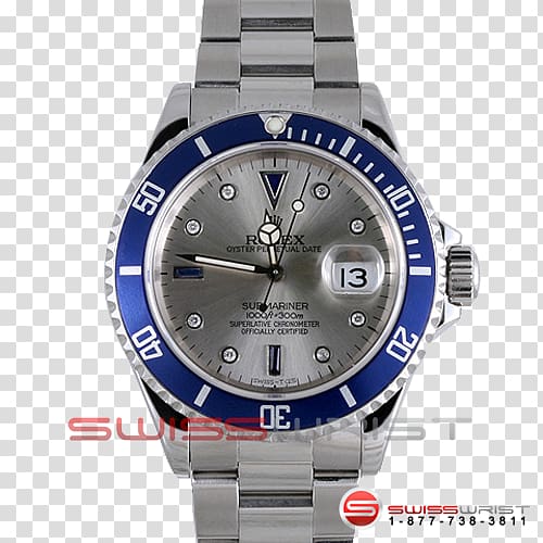 Rolex Datejust Watch strap Rolex Submariner, metal bezel transparent background PNG clipart