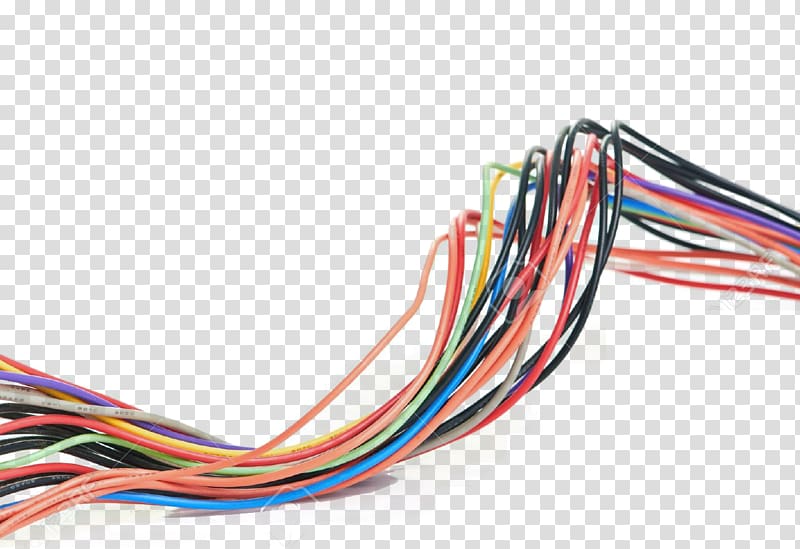 bundle of assorted color cables, Network Cables Electrical Wires & Cable Electrical cable , wires transparent background PNG clipart