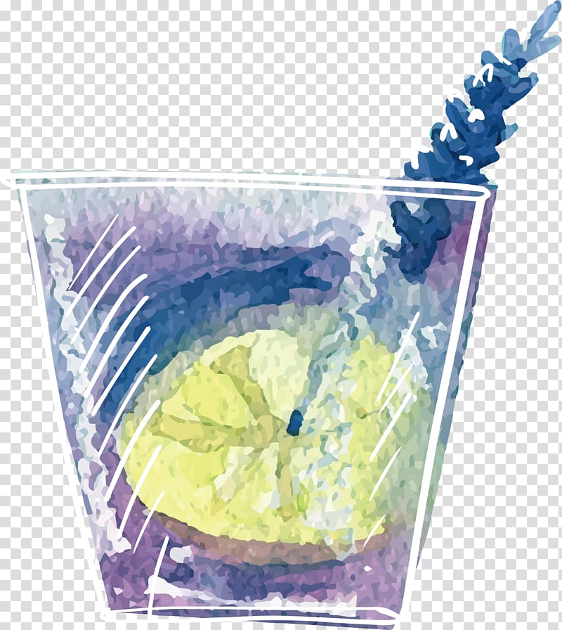 Cocktail Juice Blueberry, Hand painted blueberry cocktail transparent background PNG clipart