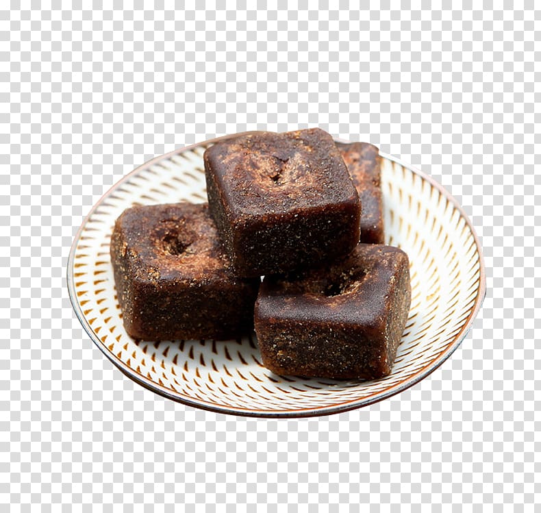 Yunnan Chocolate brownie Ginger tea Parkin Brown sugar, The ancient side of the production of ginger tea candy transparent background PNG clipart
