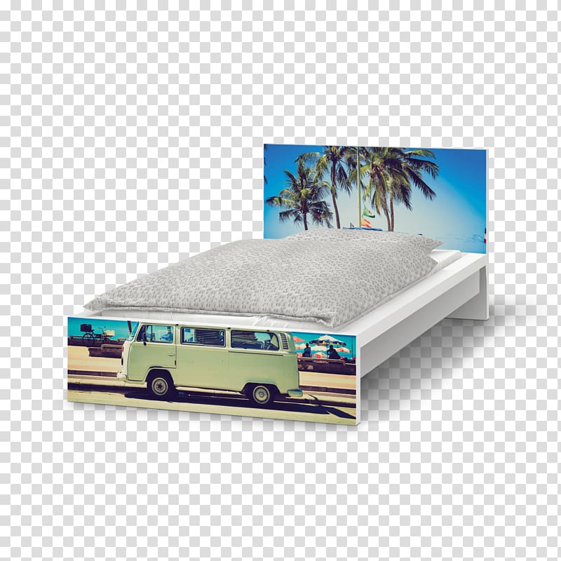 Bed creatisto Campervans White Blue, road trip transparent background PNG clipart