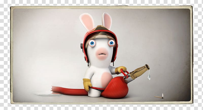 Raving Rabbids Rabbit Firefighter Ubisoft, rabbit transparent background PNG clipart